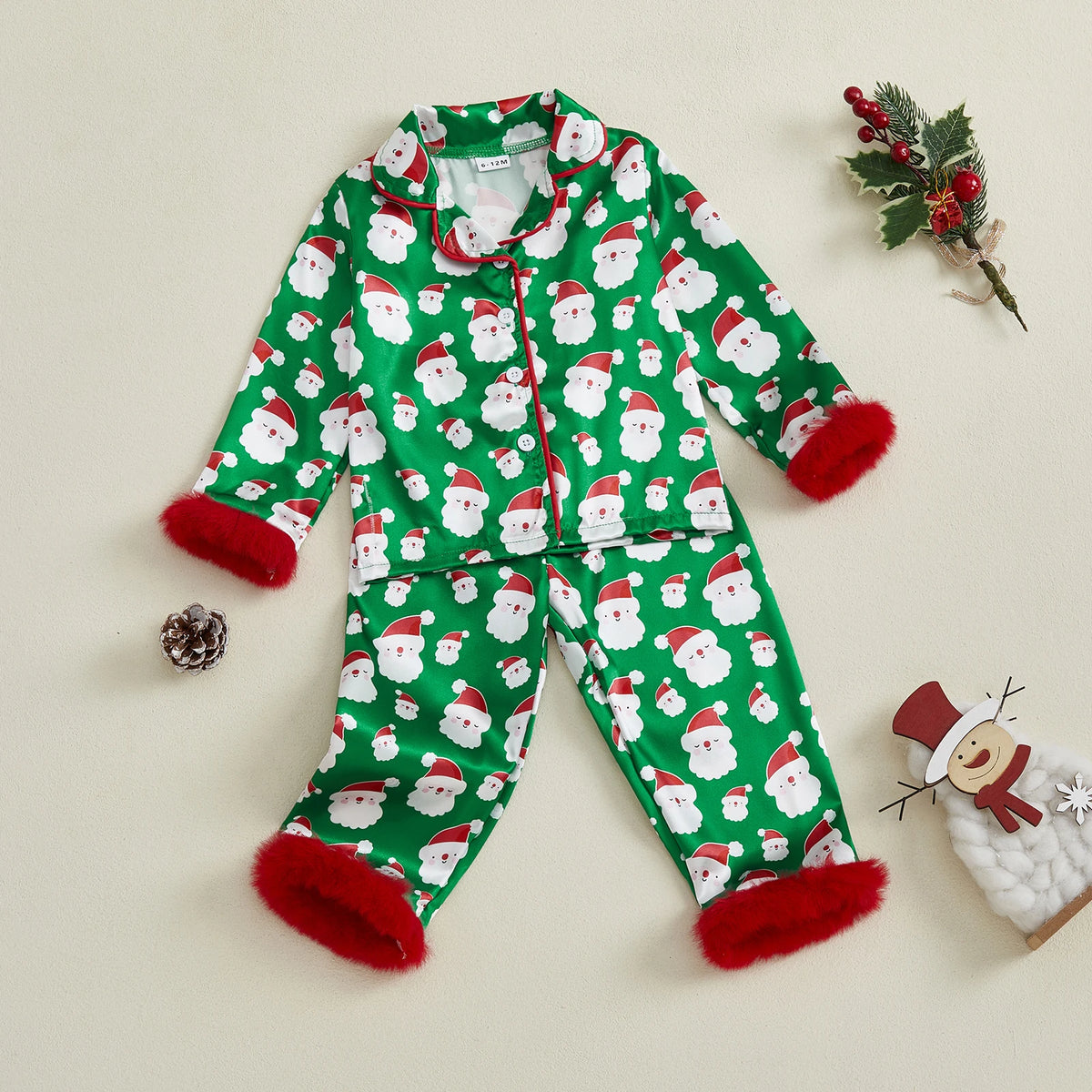 Pijama Navideño para Niños - Papá Noel