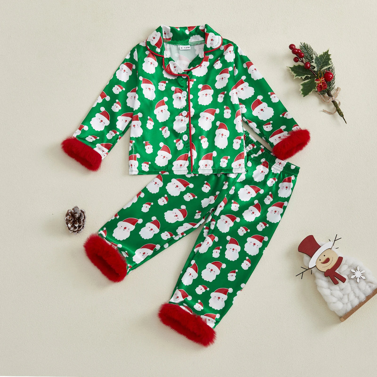 Pijama Navideño para Niños - Papá Noel