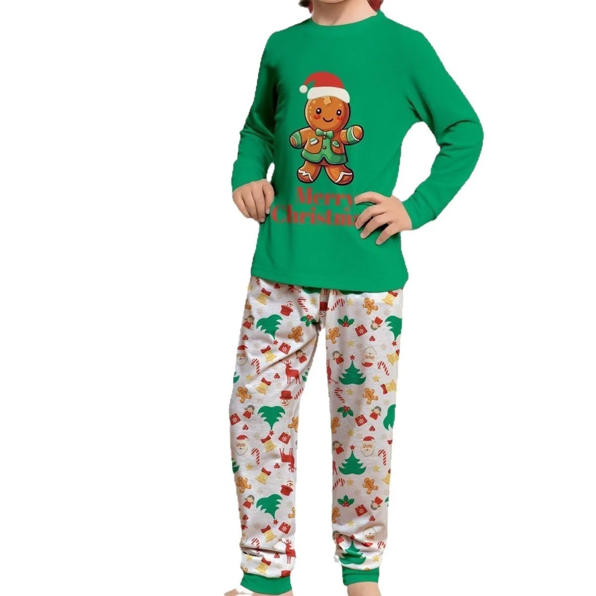 Pijama Navideño Familiar a Juego con Mascota - Jengibre