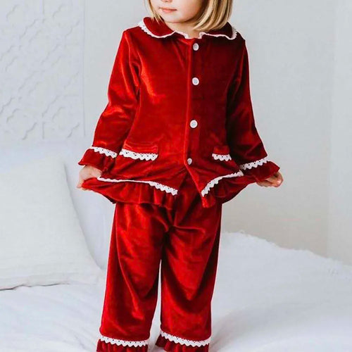 Pijama Navideño de Terciopelo para Niños