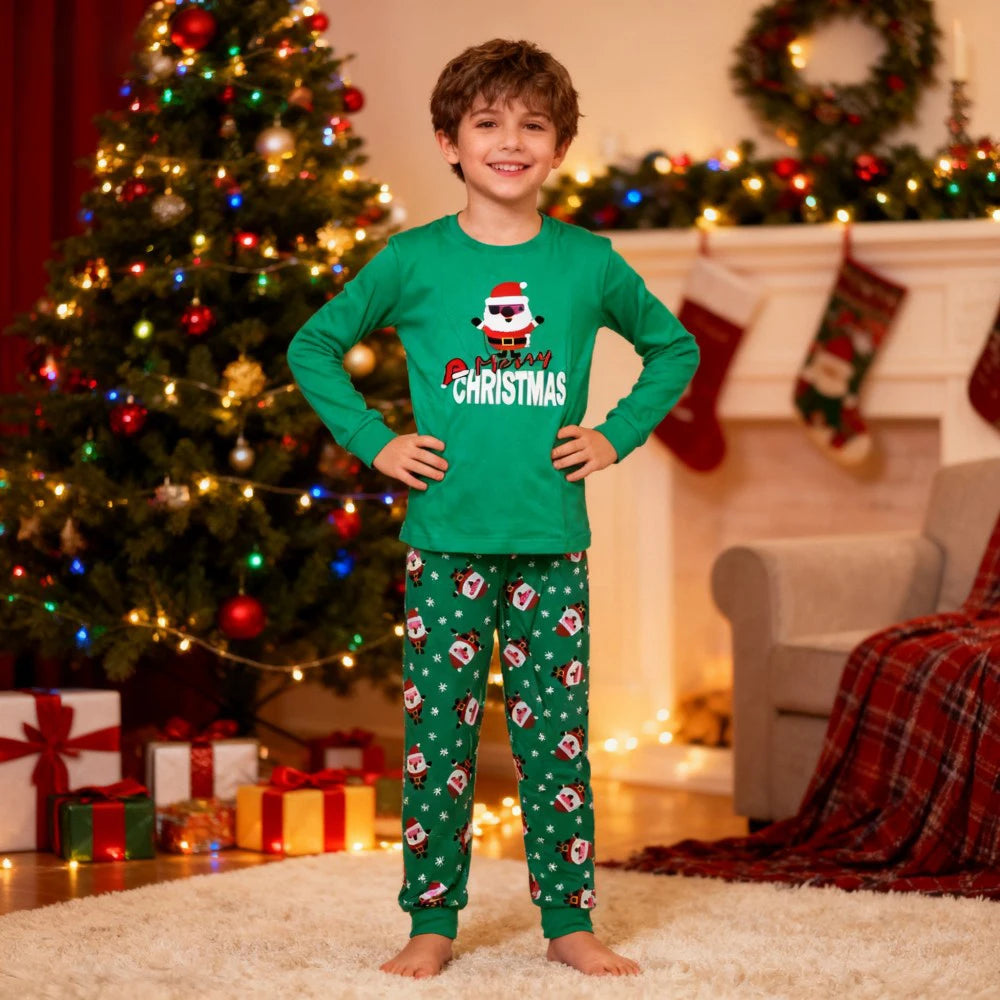 Pijama Navideño Infantil de Algodón - Papá Noel