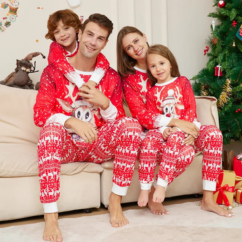 Pijama Navideño Familiar a Juego - Renos