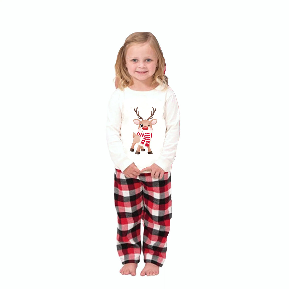 Pijama Navideño Familiar a Juego con Mascota - Alce