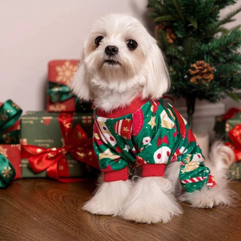 Pijama Navideño para Perro - Adornos Navideños