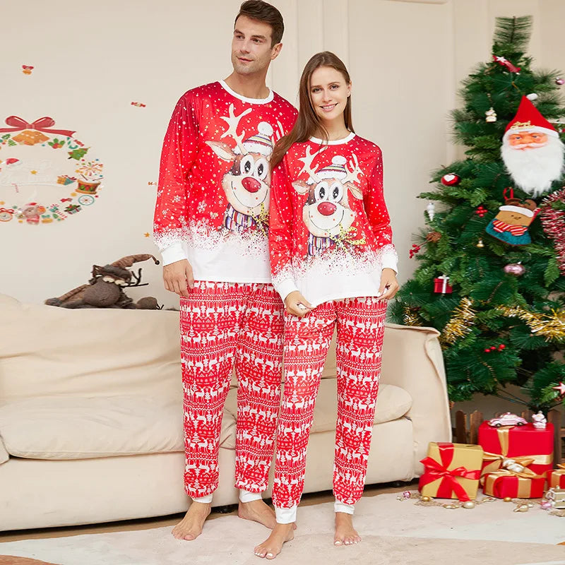 Pijama Navideño Familiar a Juego - Renos