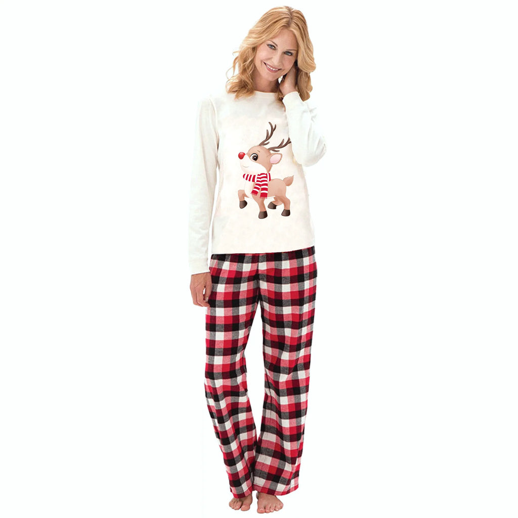 Pijama Navideño Familiar a Juego con Mascota - Alce