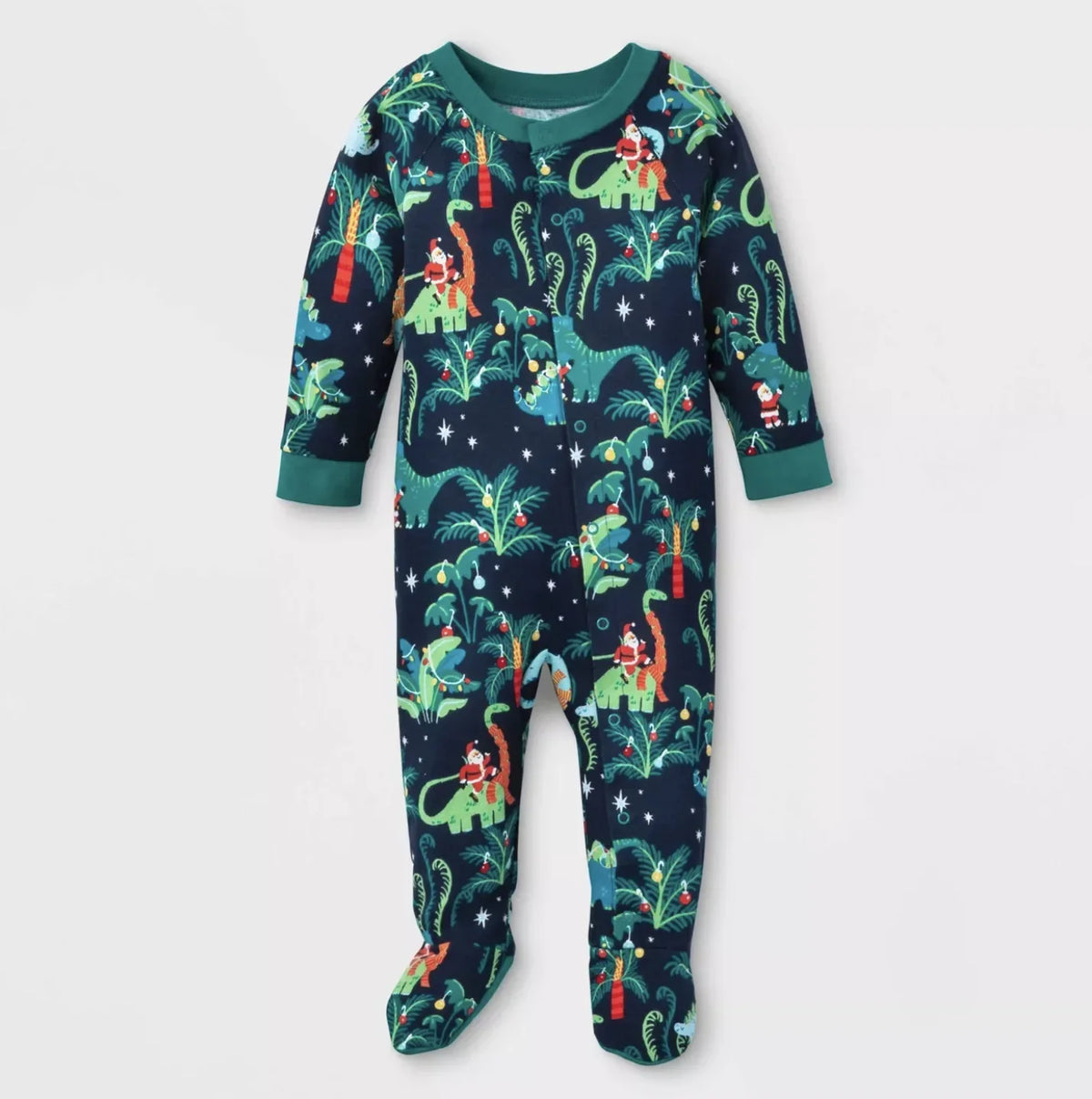 Pijama Navideño Familiar a Juego con Mascota - Dinosaurios