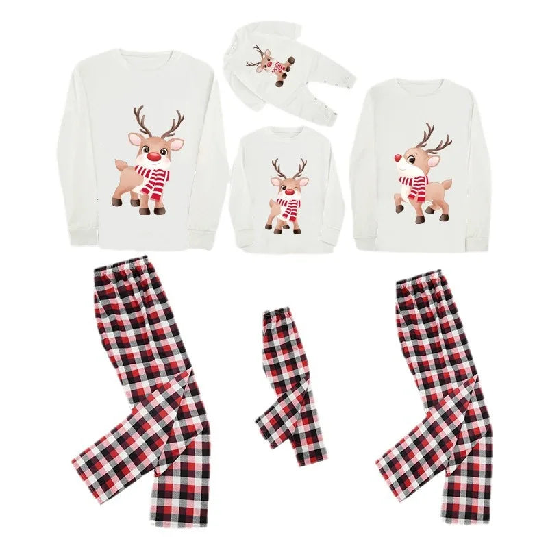 Pijama Navideño Familiar a Juego con Mascota - Alce