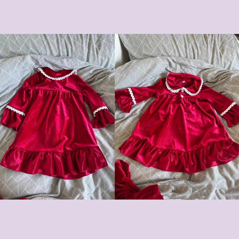 Pijama Navideño de Terciopelo para Niños