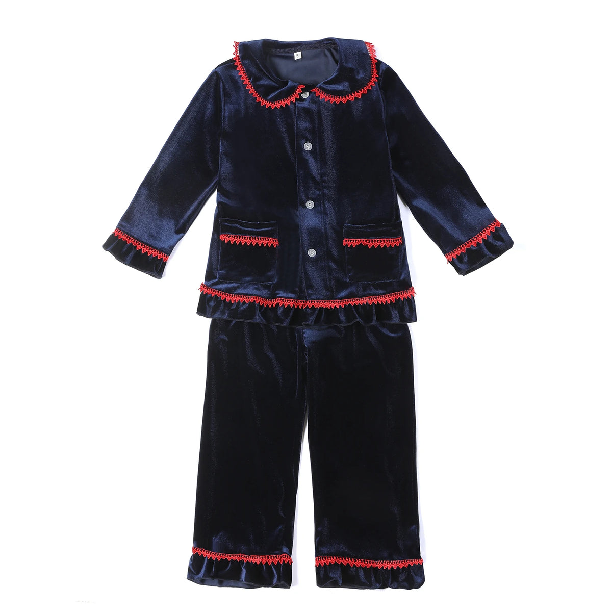 Pijama Navideño de Terciopelo para Niños