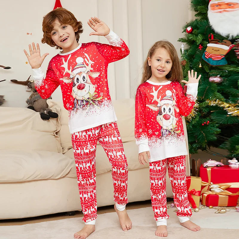 Pijama Navideño Familiar a Juego - Renos