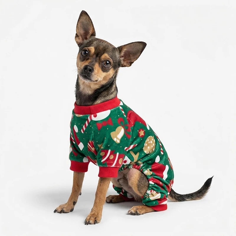 Pijama Navideño para Perro - Adornos Navideños